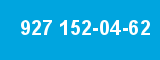 927 152-04-62 927 152-04-62